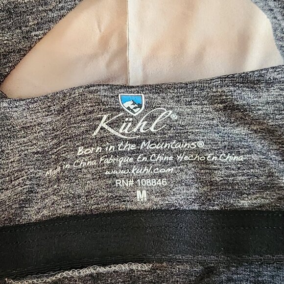 KUHL Mova Aktiv charcoal grey tank dress cutout back - Picture 6 of 11